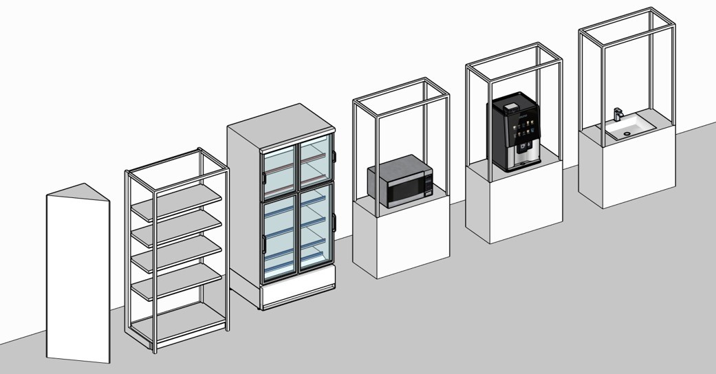 ユニット単位で商品を陳列