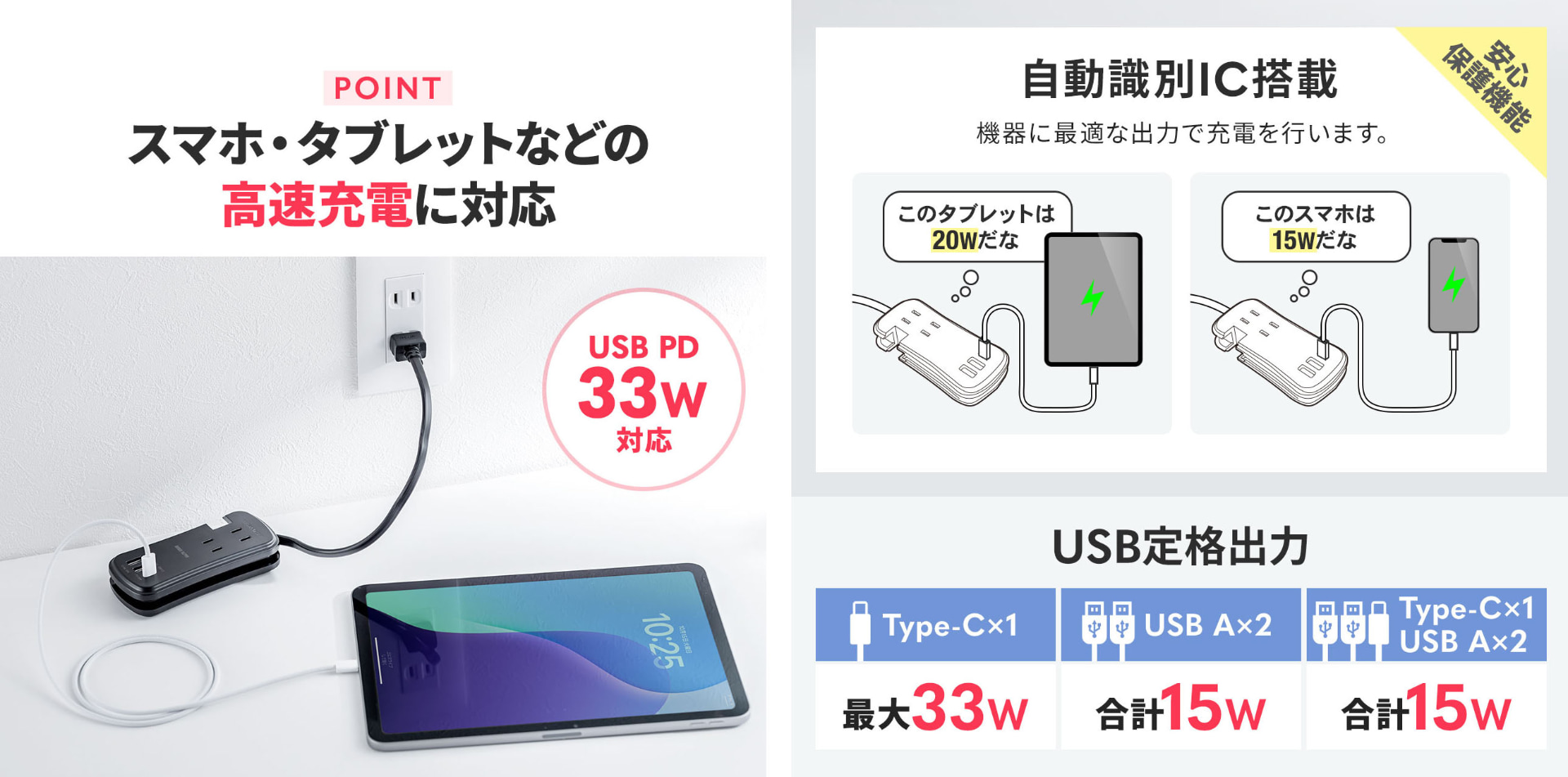 USB PD対応で出力もそこそこある。