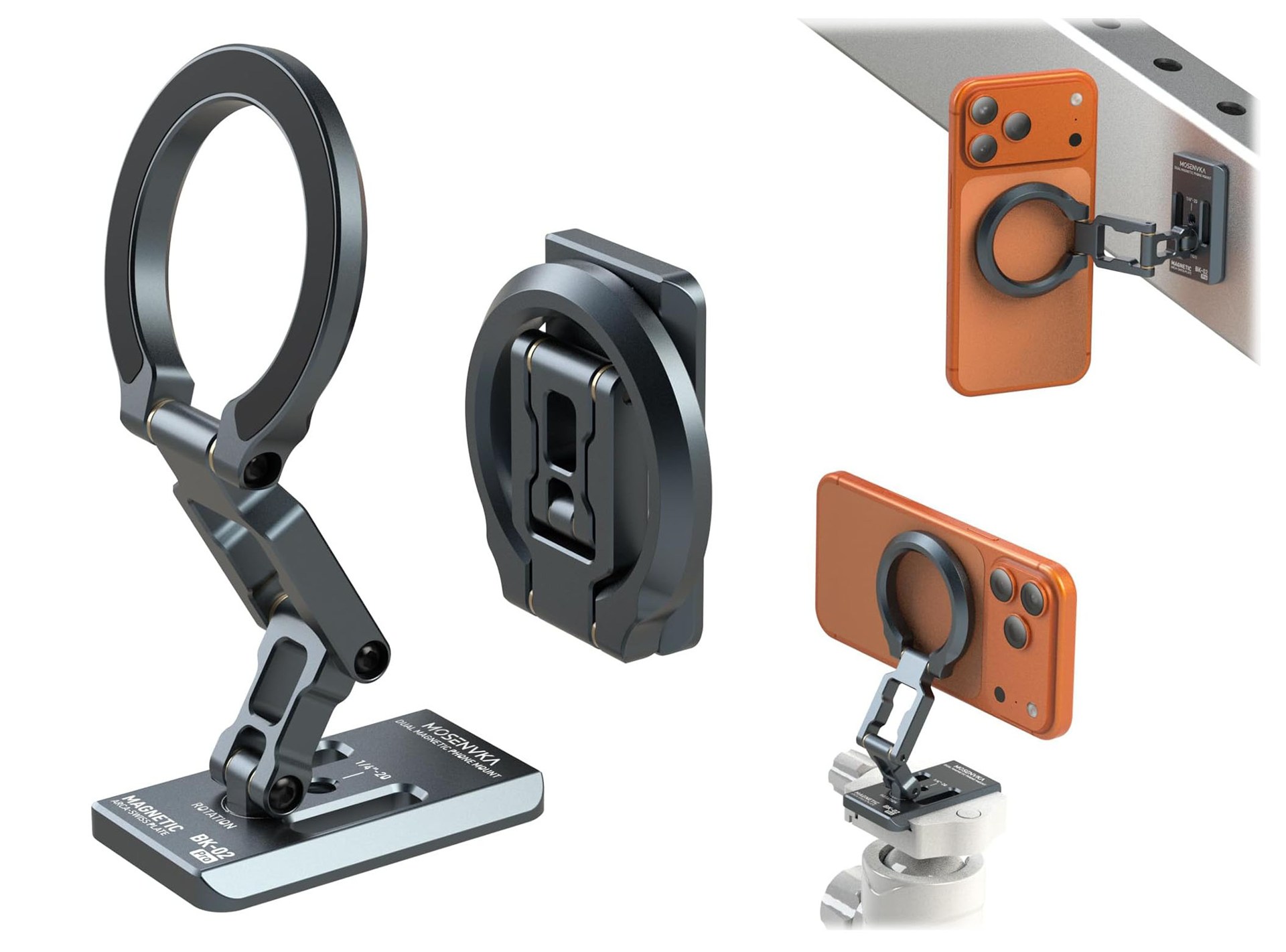 MOSENVKA「BK2-PRO」はアルミ製のスマートフォンスタンドでMagSafe対応。俺的には「非常に隙の少ない完成度の高いスタンド」だと感じている。MOSENVKAの読み方は、Geminiによると「読み方が明確にカタカナ表記されている公式資料は少ないですが、英語の綴りに沿って、『モセンカ』あるいは『モセンフカ』と読まれることが多いブランド名です」とのこと。