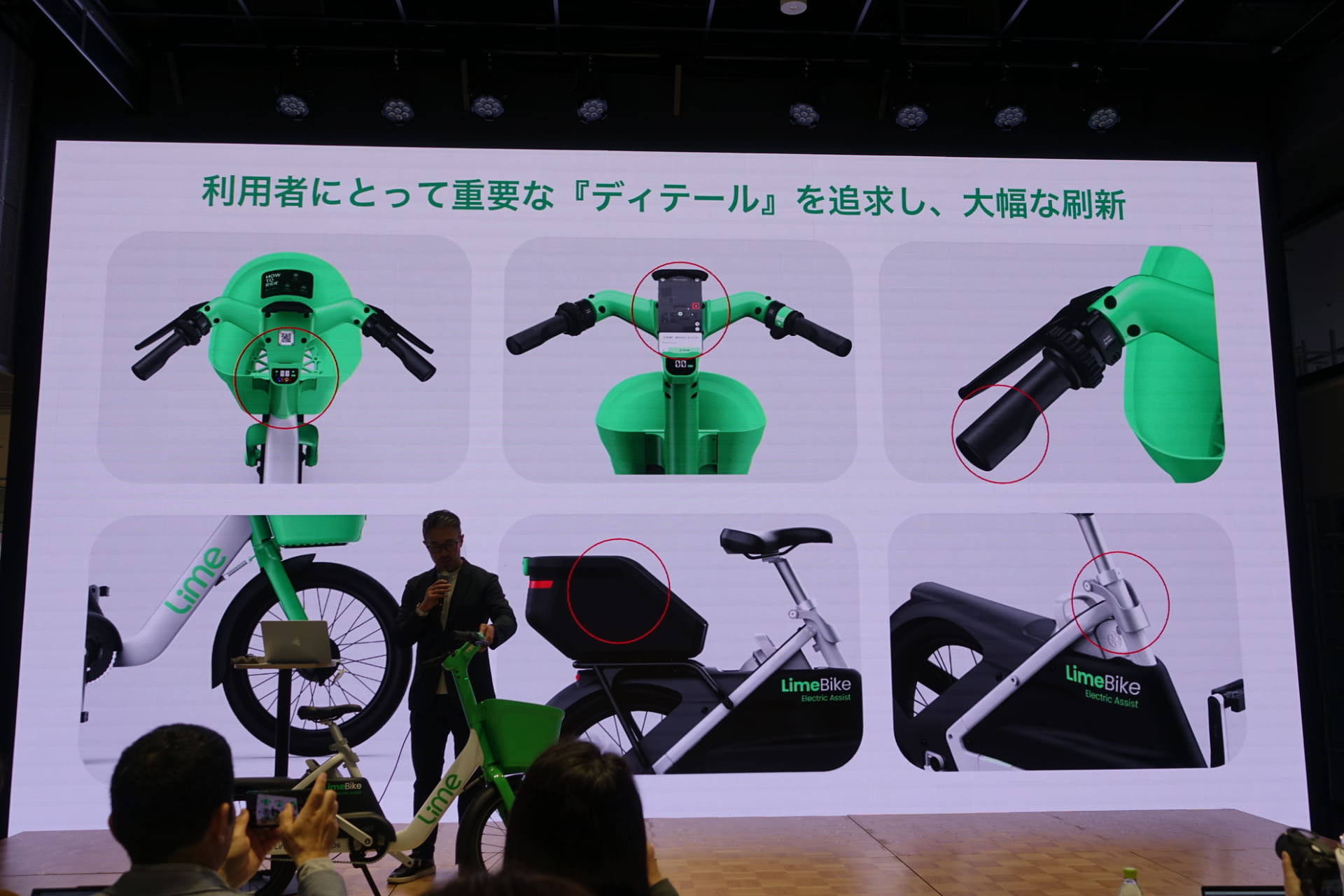 プロトタイプモデル（左）、先代モデルとサドル、ペダル、ハンドルの高さはそのままに機能改善された（右）