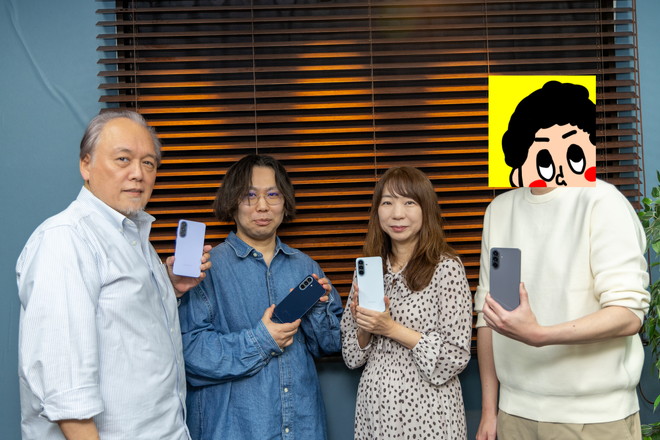 法林岳之氏、佐藤文彦氏、鈴木朋子氏、ちえほん氏の4人が「Samsung Galaxy A57 5G」を語る