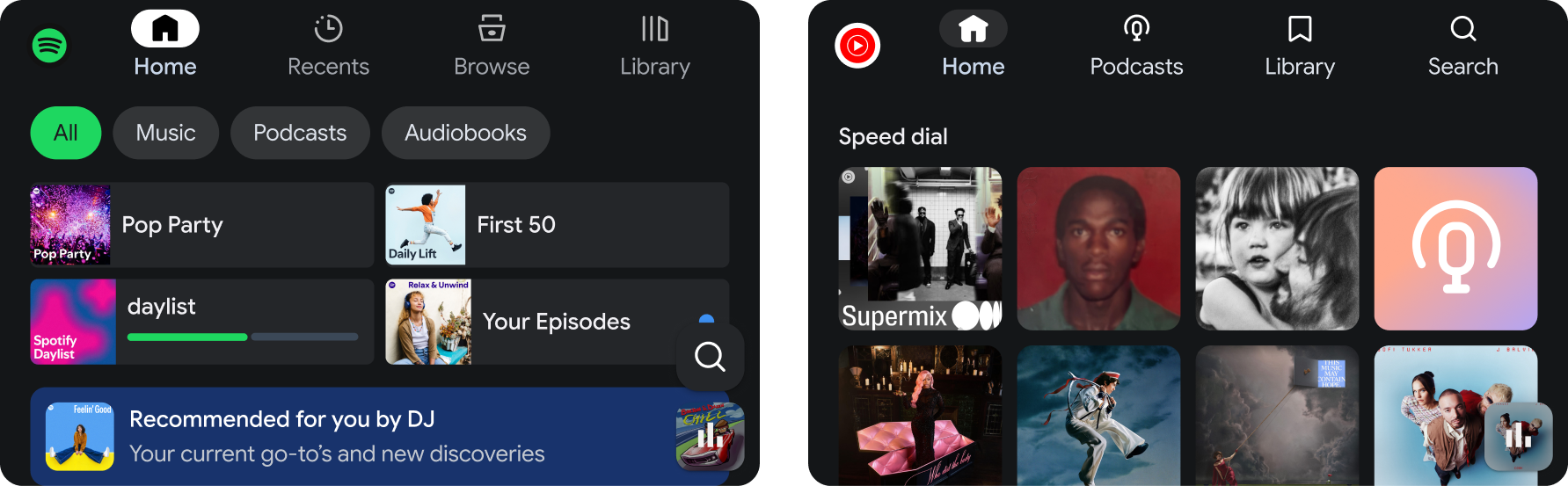 SpotifyとYouTube Music