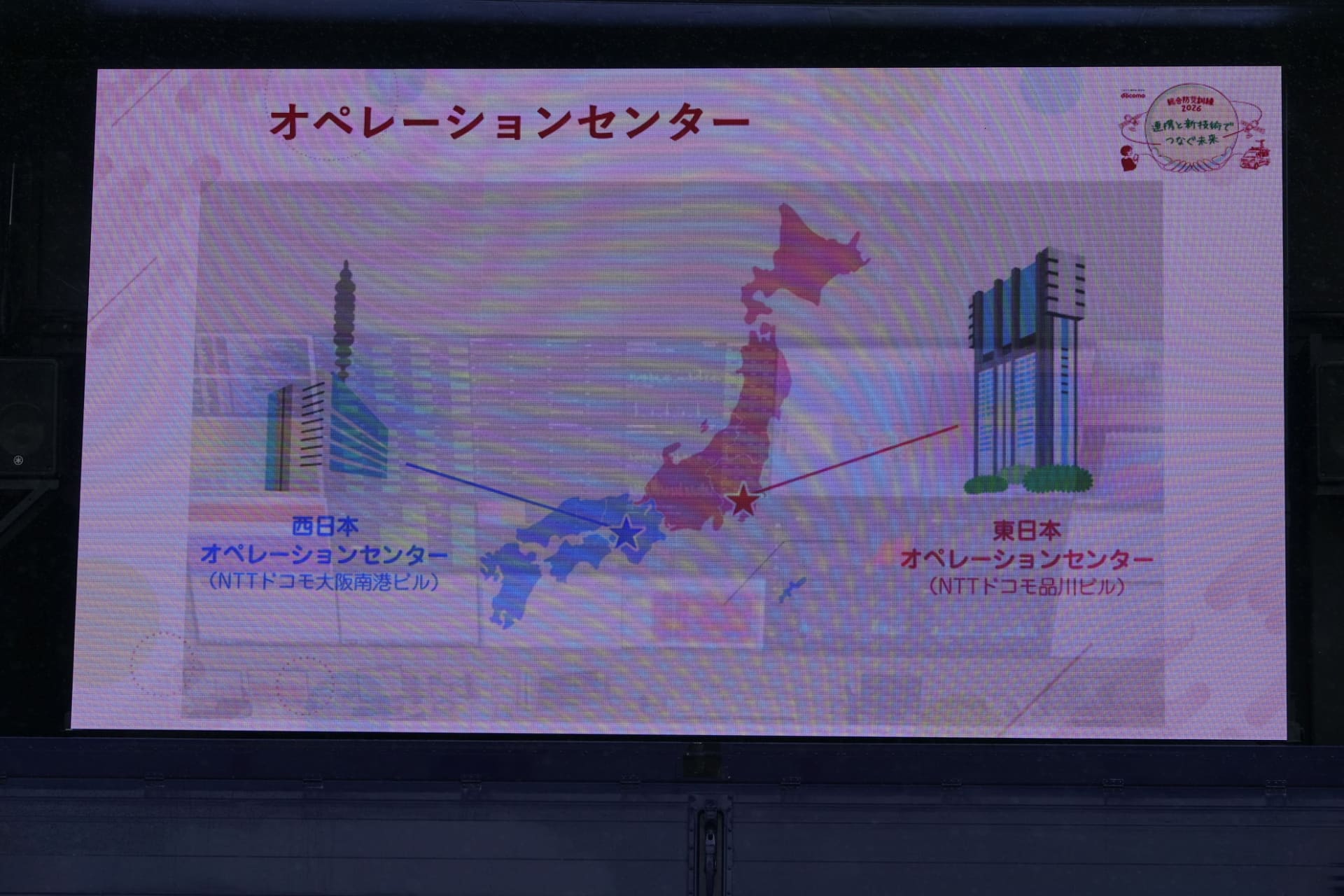 災害発生時は、東京と大阪のオペレーションセンターで対応