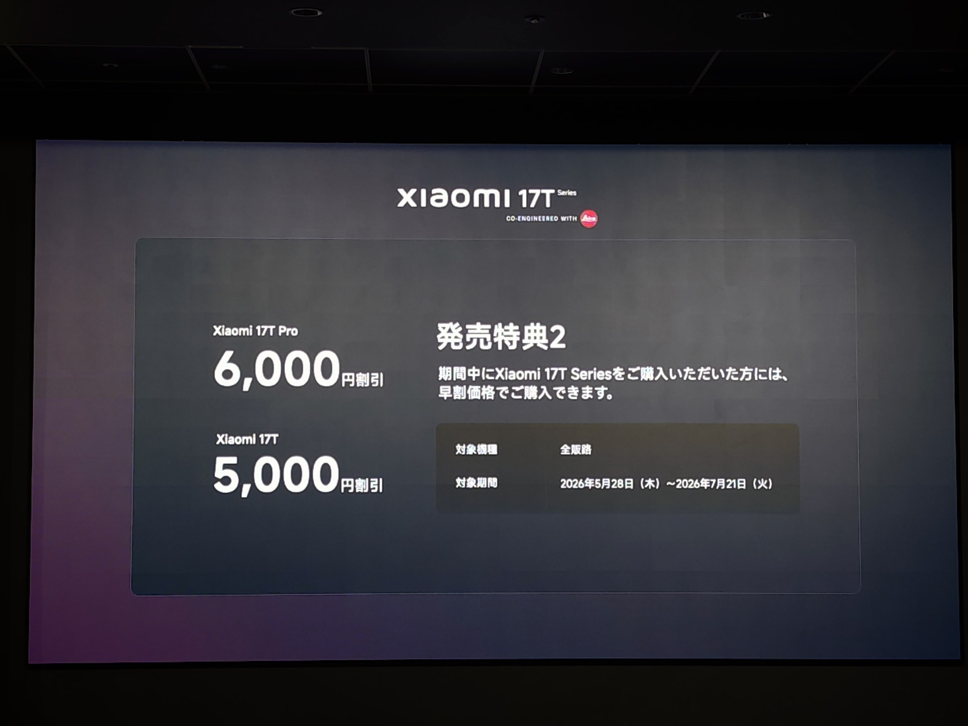 早割も用意されており、他のモデルよりも対象期間が長い