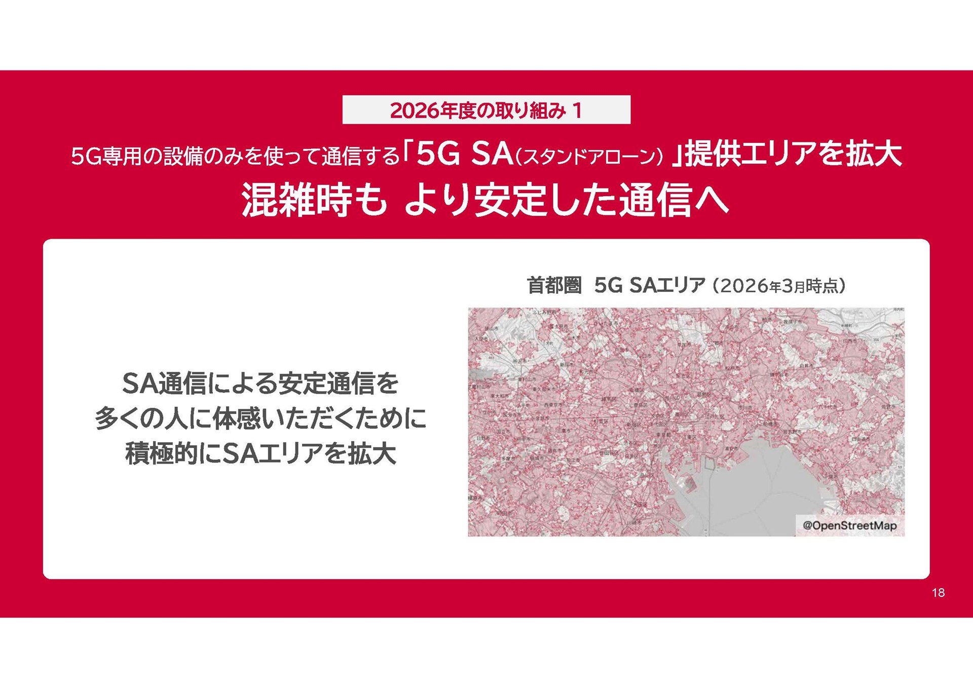 NTTドコモ「通信品質改善の進捗と今後の取り組み」（2026年5月18日）資料より