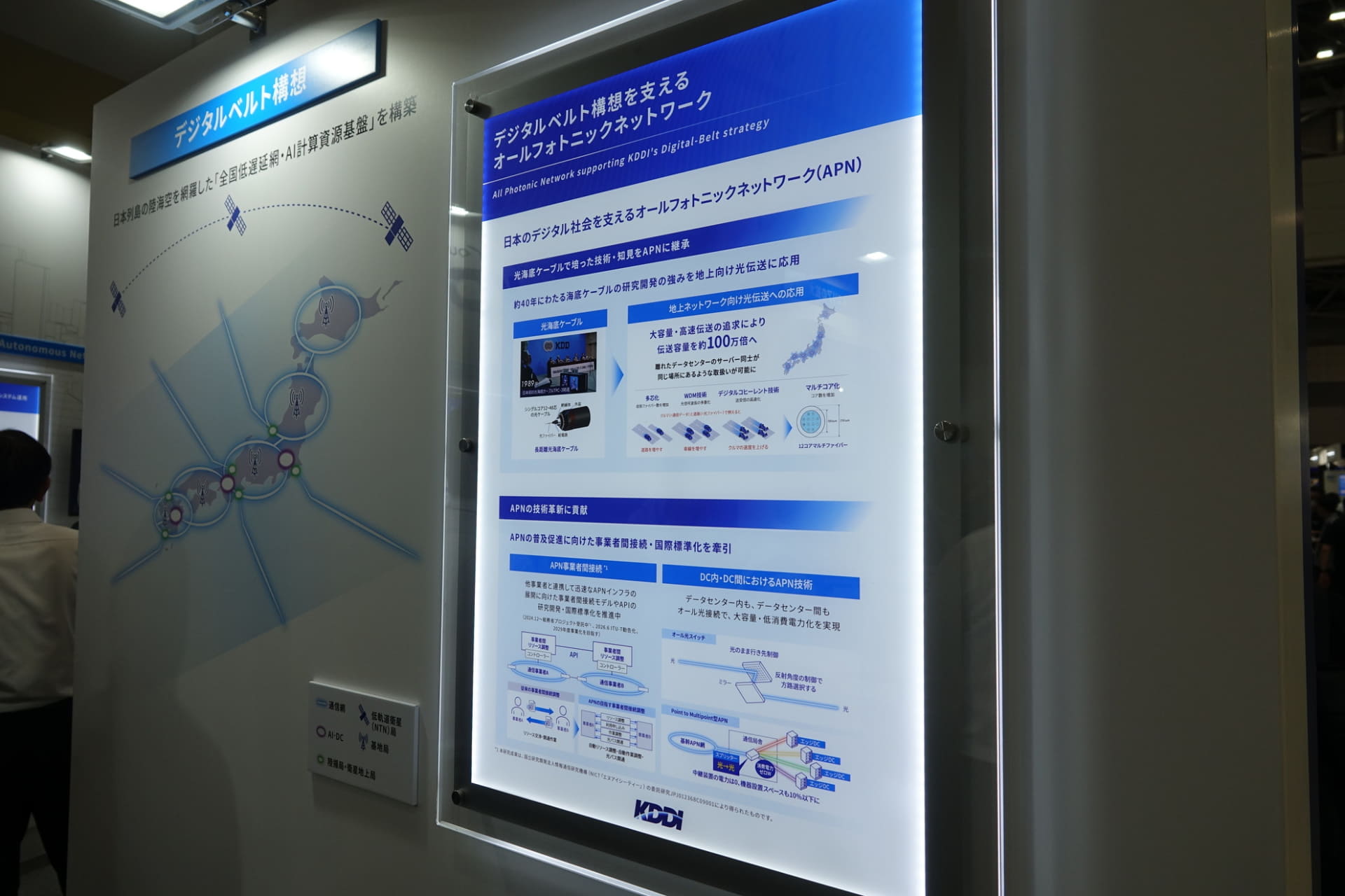KDDIブースでも「デジタルベルト構想」を展示