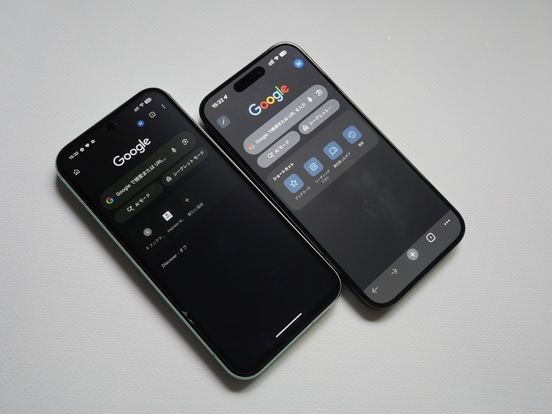 苦労の末、iOSとAndroidのChromeともに、同じ操作でブックマークを呼び出せる環境を実現。ただこのような苦労をしなくても、同じ環境で利用できるようにして欲しい所