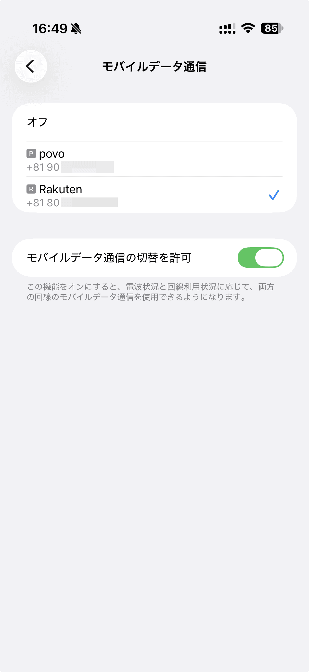 もしもの時に回線を切り替えながら使うことができ、1回線よりも安心感が増す