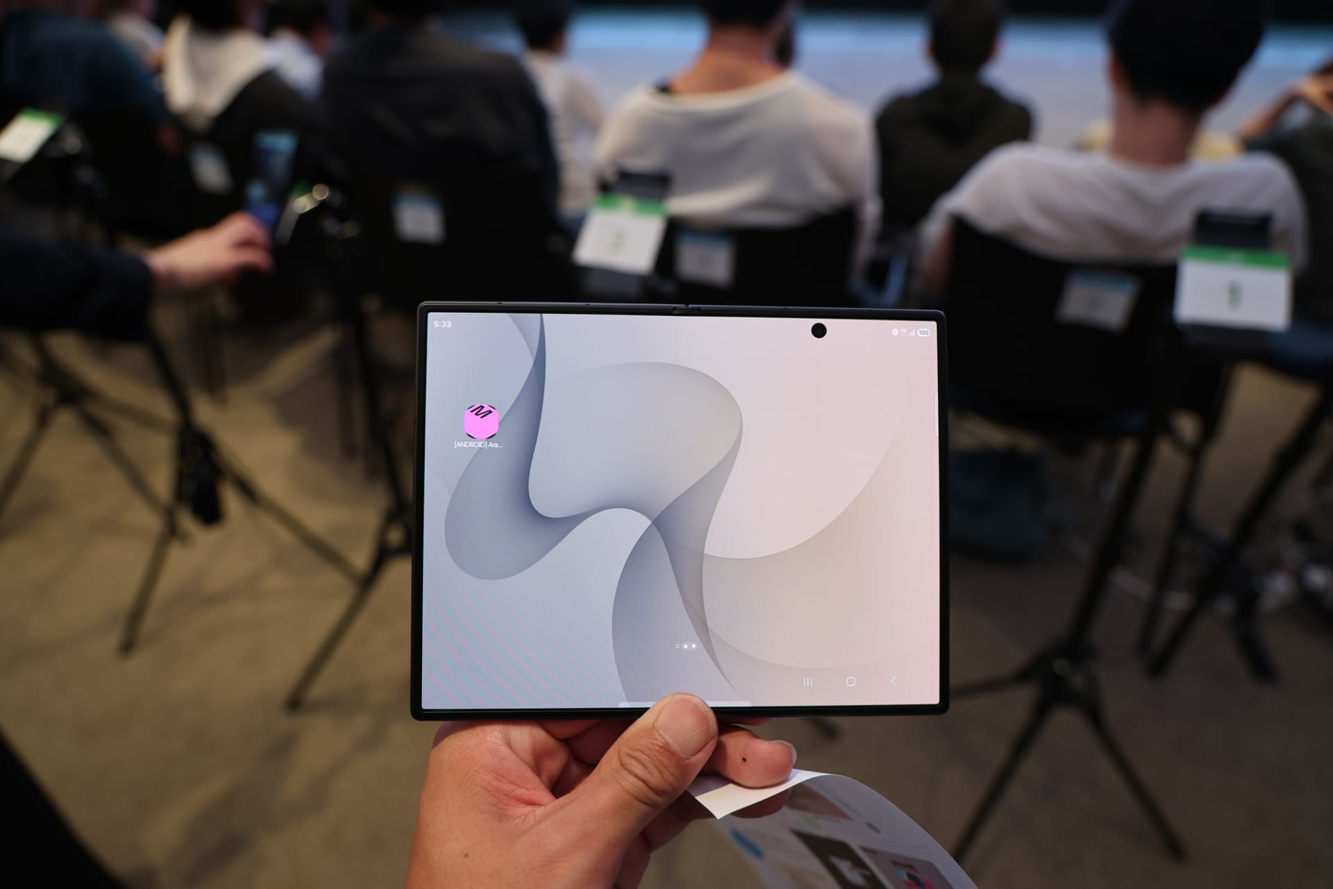 イベントで使用した「Samsung Galaxy Z Fold8」