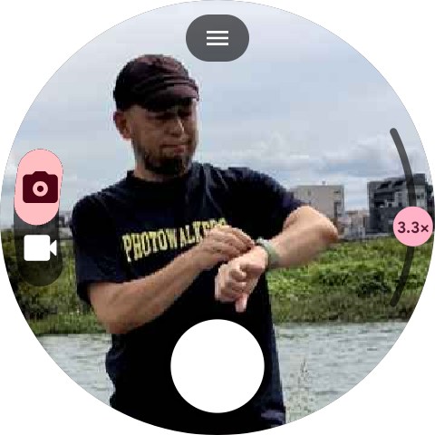Pixel Watch 5のカメラリモート操作画面のスクリーンショット