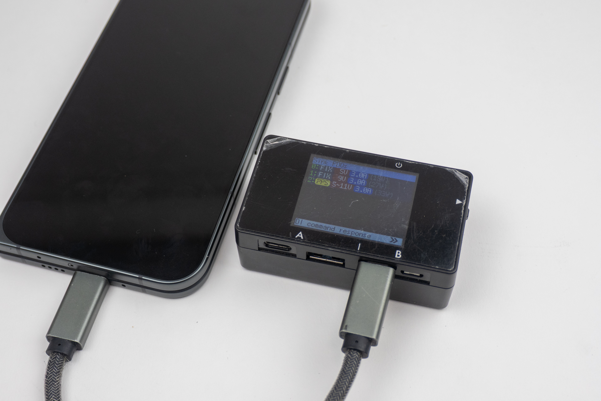 計測器でのPPSの数値は5～11V/3.0A