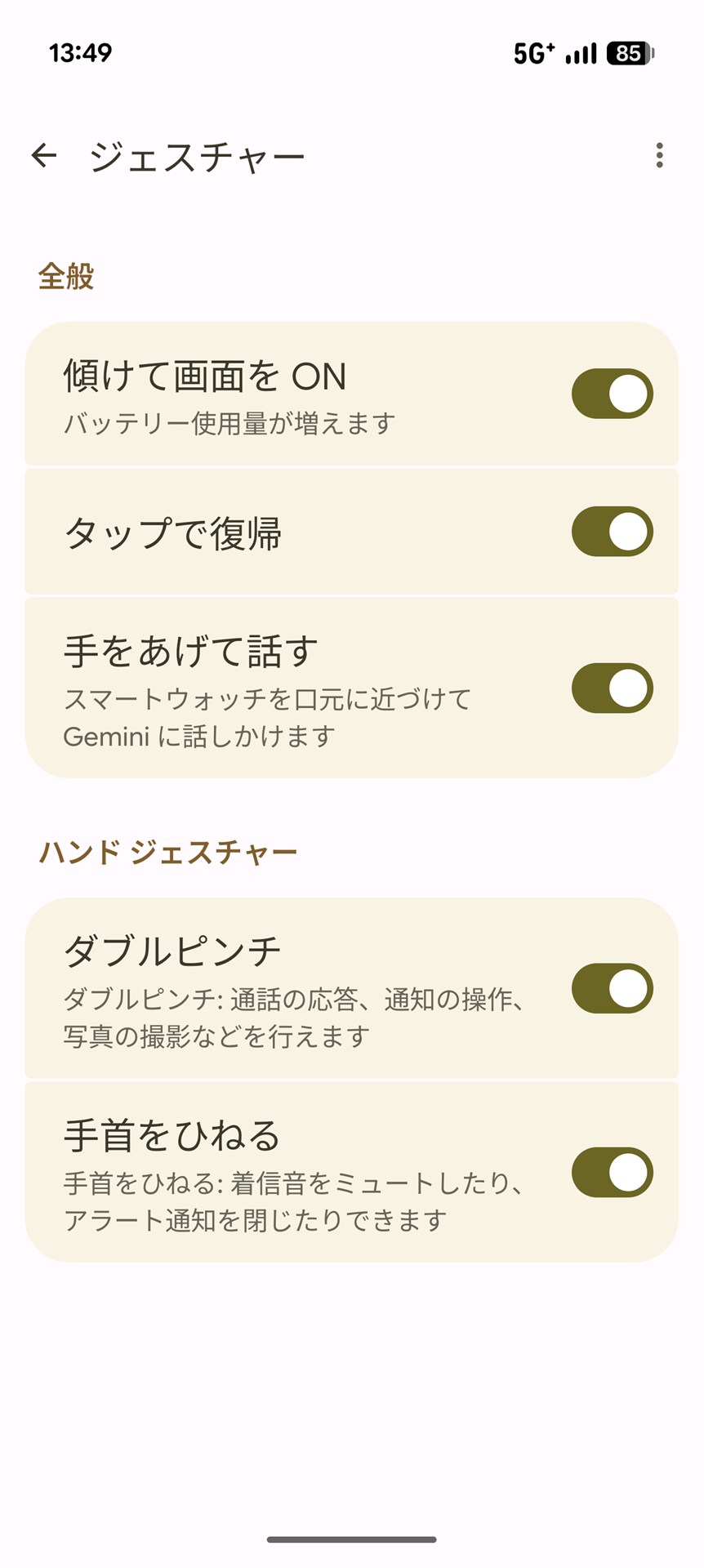 「手をあげて話す」や「ダブルピンチ」「手首をひねる」などのジェスチャー操作も引き続き対応