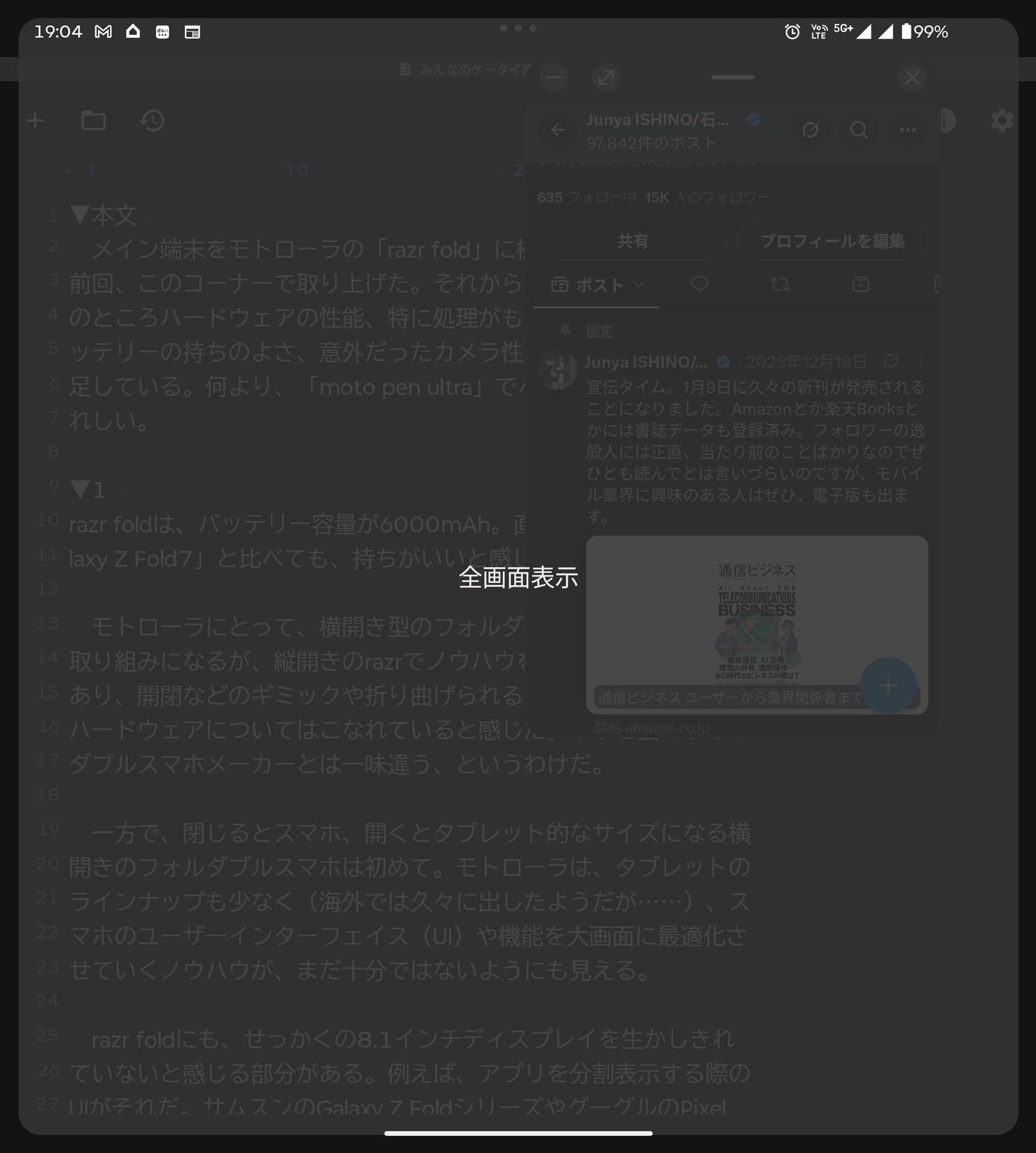 縦横比は固定で、かつ拡大しすぎると全画面になってしまうのが難点だ