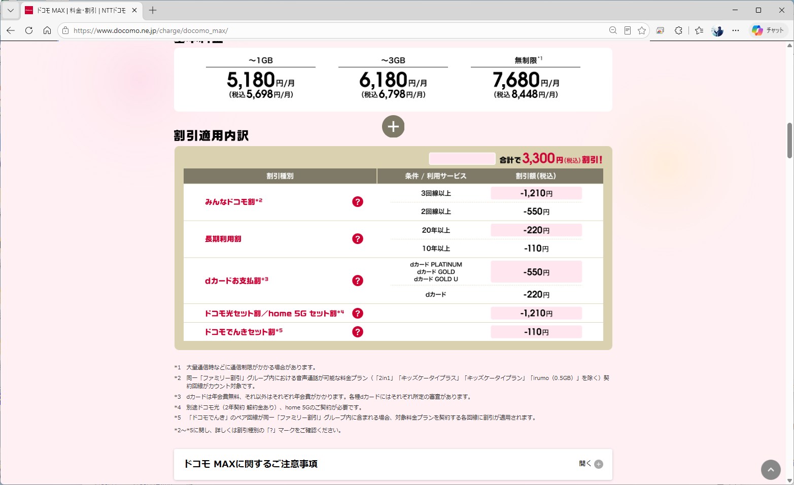 長期利用割やドコモでんきセット割など、旧料金プランにはなかった割引が新設されている。dカードお支払割も増額