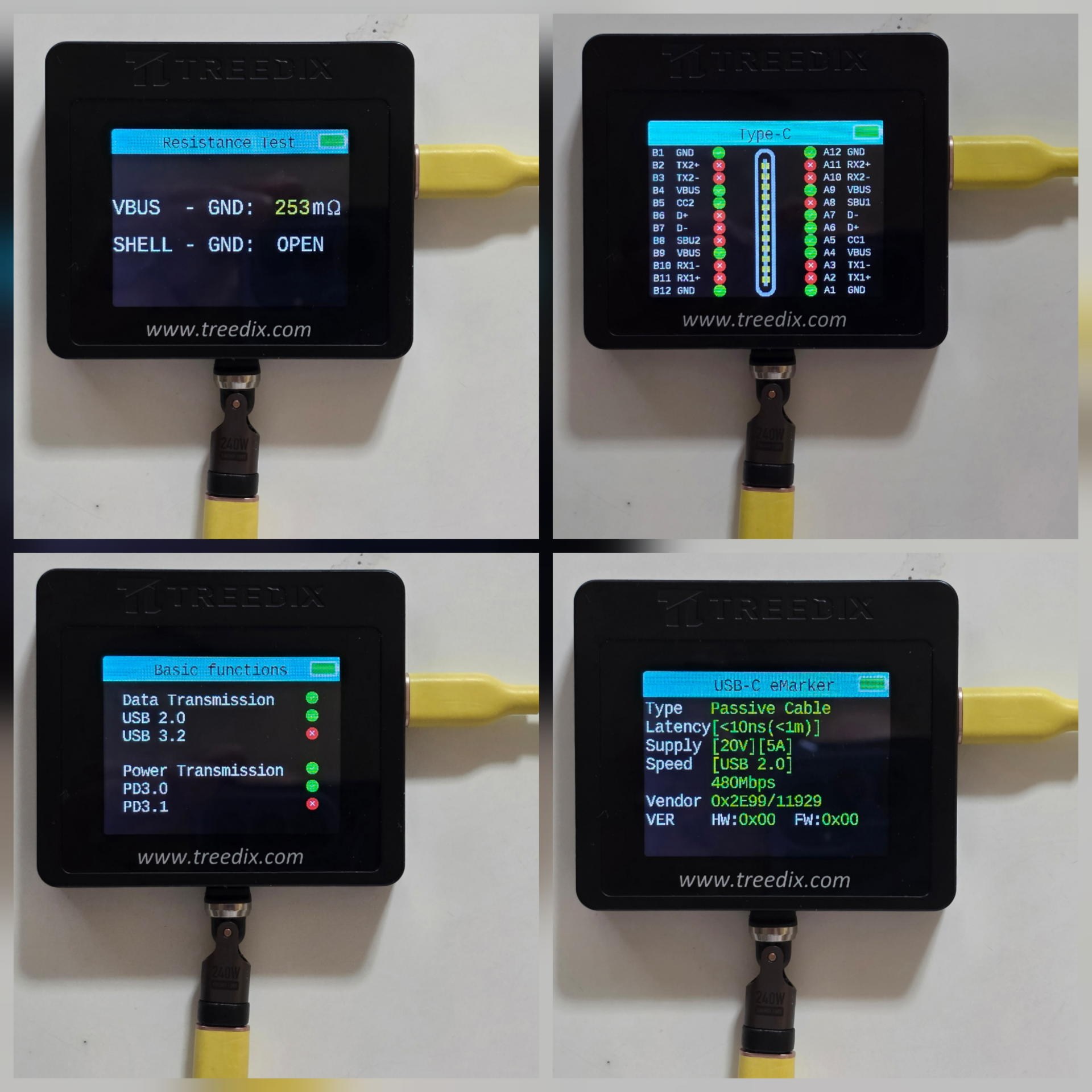 アダプター経由でもUSB 2.0とPD 3.0を確認