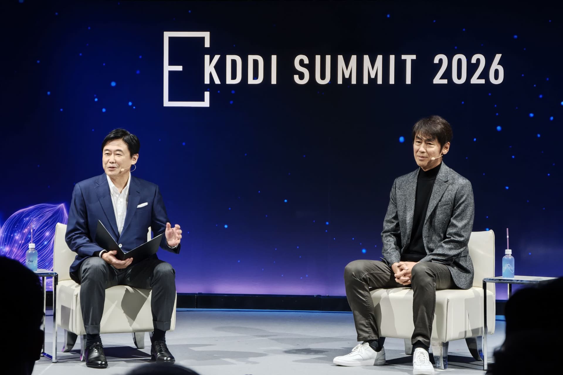 KDDI 代表取締役社長 CEO 松田浩路氏、ユニバーサル ミュージック 社長兼最高経営責任者（CEO） 藤倉尚氏