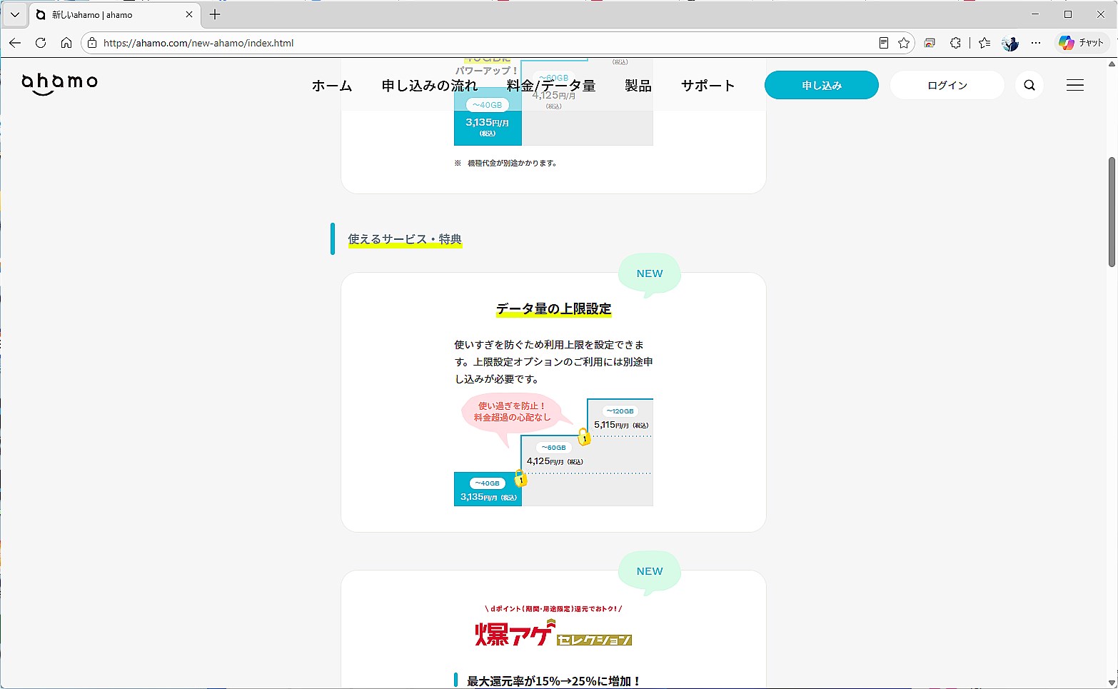 2回線合算だと料金が上がってしまいやすいため、上限設定はしておいた方がいいだろう