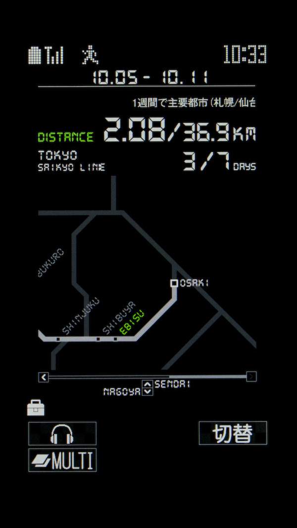 レビューしたときは、なぜか大崎発の埼京線だった。路線は毎週変わるらしい