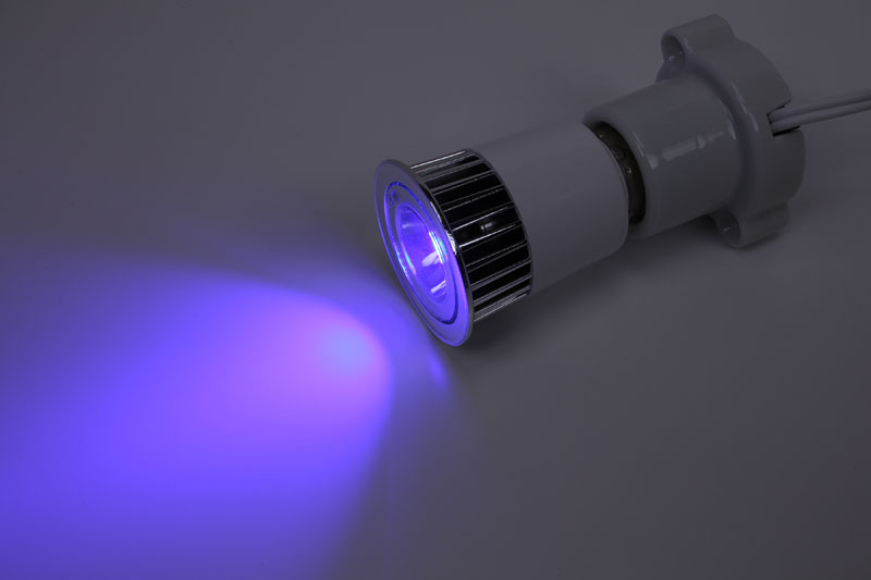 青で光らせたところ（リモコンのBボタン押下）