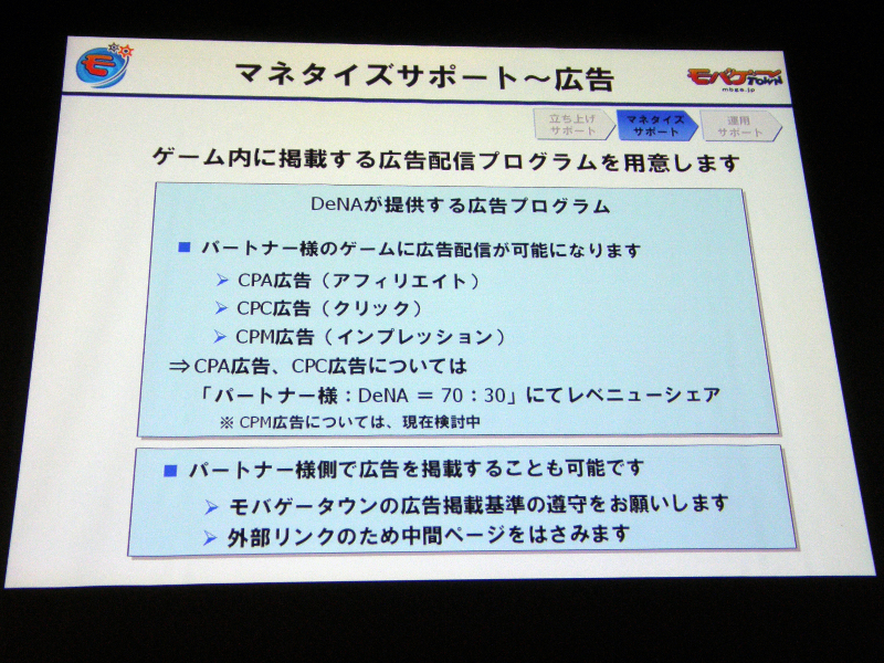 広告や課金の売上をシェアしていく