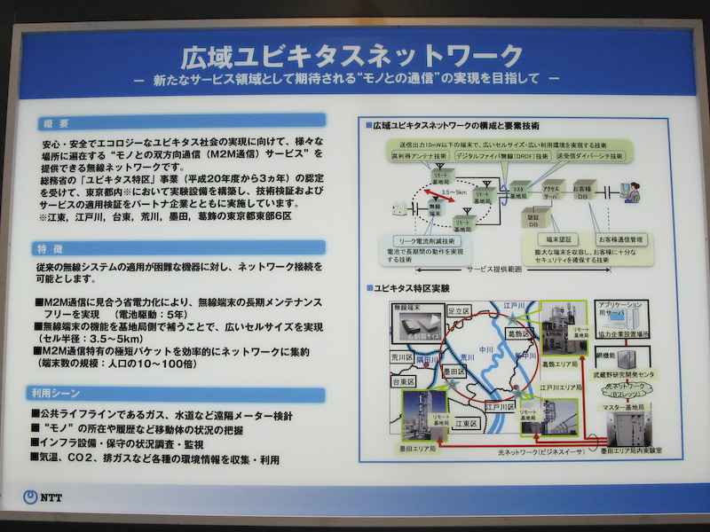 広域ユビキタスネットワークの概要。端末は残念ながら撮影禁止だった