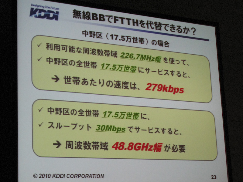無線で固定の置き換えは難しいと指摘