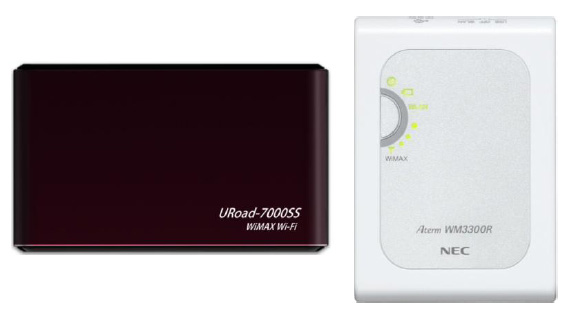 URoad-7000SS（左）とAterm WM3300R（右）