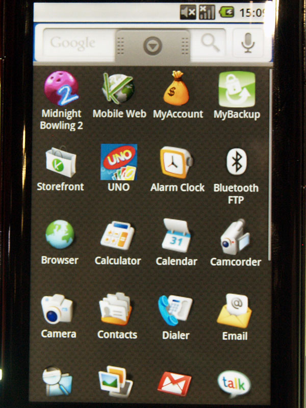 インストールされていたアプリのリスト