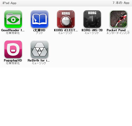 iPad用アプリ一覧。音楽ソフト御三家はシッカリと。この3本があればiPadがマジでビシッと使える電子楽器になっちゃうんだゼ!!