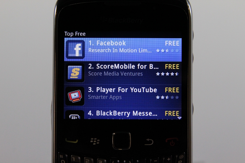BrackBerry App WorldのTop Free