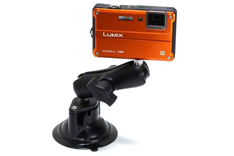 つまりRAMマウントでカメラやビデオカメラを支えられる