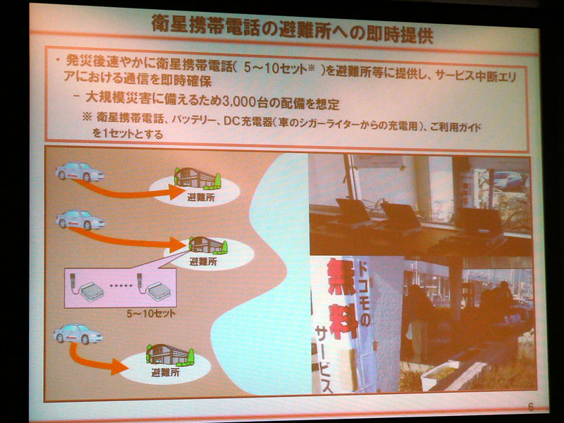 避難所用の衛星携帯電話を増やす