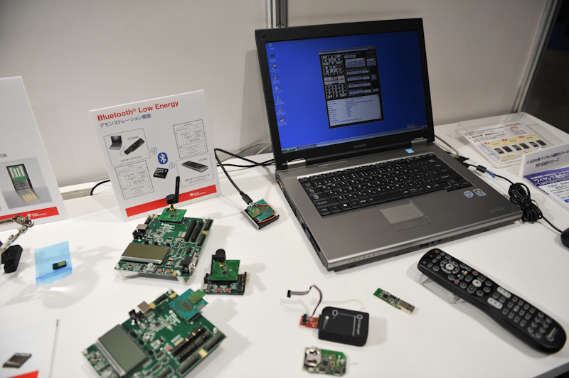 こちらはBluetooth Low EnergyをサポートしたSoCなどのデモ