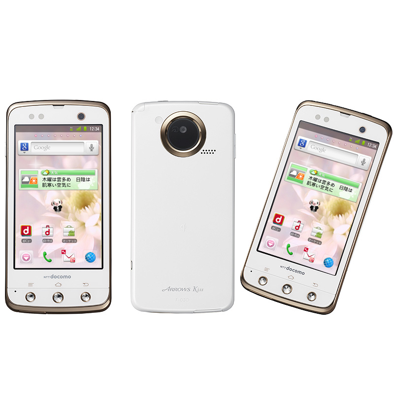 「ARROWS Kiss F-03D」 Precious White