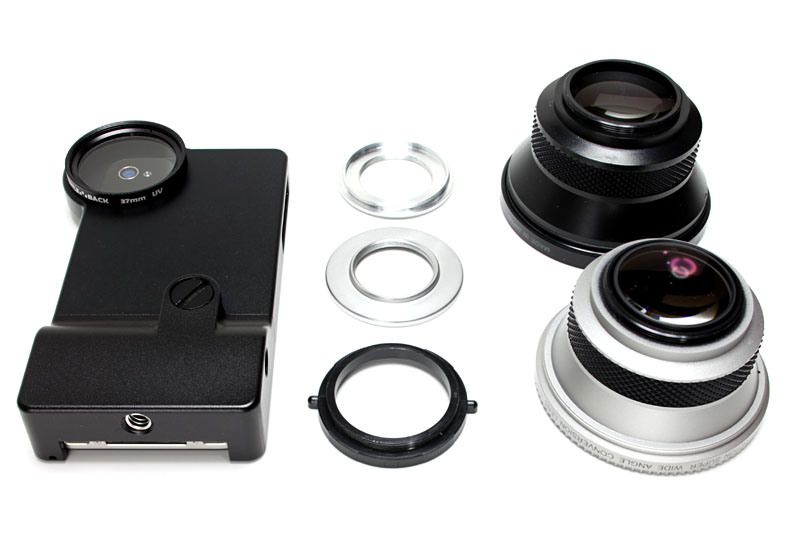 ネジ径が合わないコンバージョンレンズでも、ステップリングを使えば装着可能。実質、ほとんどのレンズ類を使える