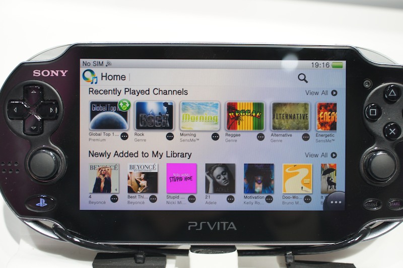 PlayStation Vita上のMusic Unlimited。