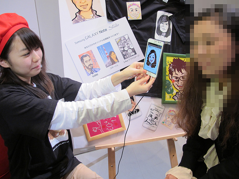 発表会には似顔絵コーナーが多数用意されていた