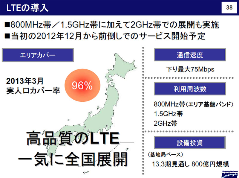 LTEは予定より前倒しでサービス開始も検討