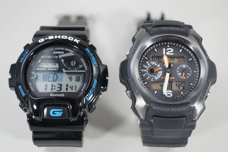 GW-2500（写真右。わりと安価なモデル）のようなメタルケースのデザインも期待したい