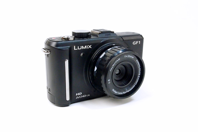 DMC-GF1に装着してみた。なかなかの見栄え