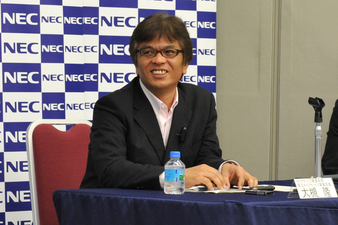 NEC キャリアサービス事業本部 第三キャリアサービス事業部長の大槻隆氏