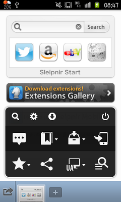 「Sleipnir Mobile for Android 2.1」