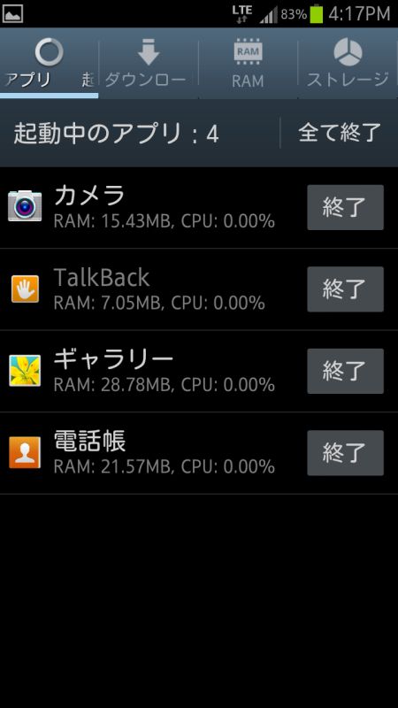 旧来のタスクマネージャーもある