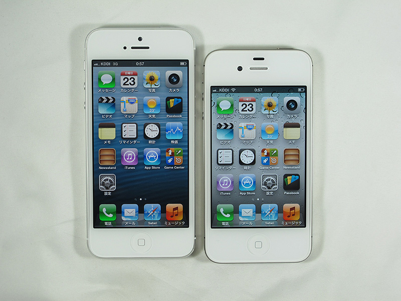 iPhone 4S（右）との比較