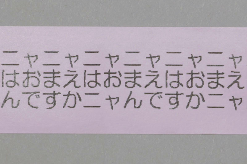 印字品位はあまり求められないが、視認性の面では問題のないプリントが得られる。機器との接続インターフェースはUSBとWi-Fi（IEEE802.11b/g）