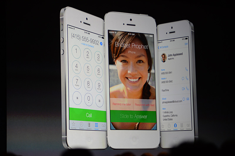 メッセージング、FaceTimeなどのスクリーンイメージ