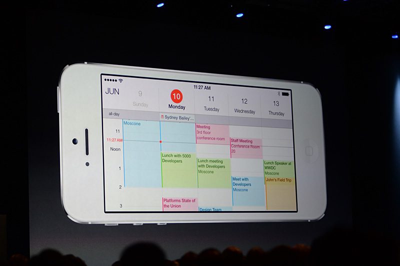 カレンダー機能も表示が一新された