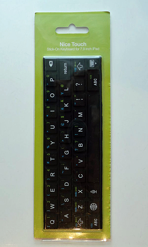 iPadには何種類かあるシリコンゴム製の貼り付けキーボードのiPad mini版