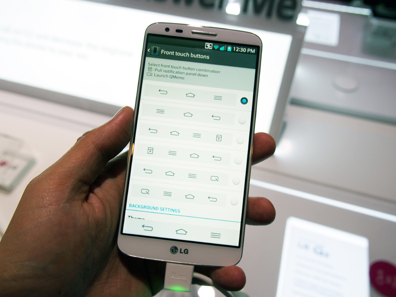 画面内に表示されるボタンは、配置やボタンそのものを変更することが可能だ