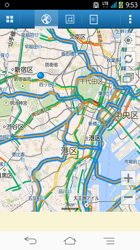 リアルタイムで混雑状況がわかる「渋滞ナビ」